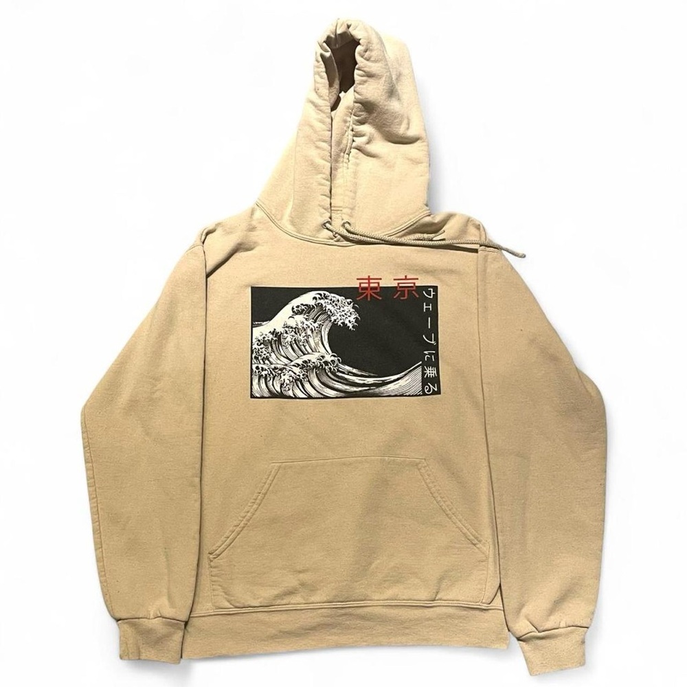 GREAT WAVE JAPAN WOODBLOCK PRINT ART HOODIE SWEATSHIRT